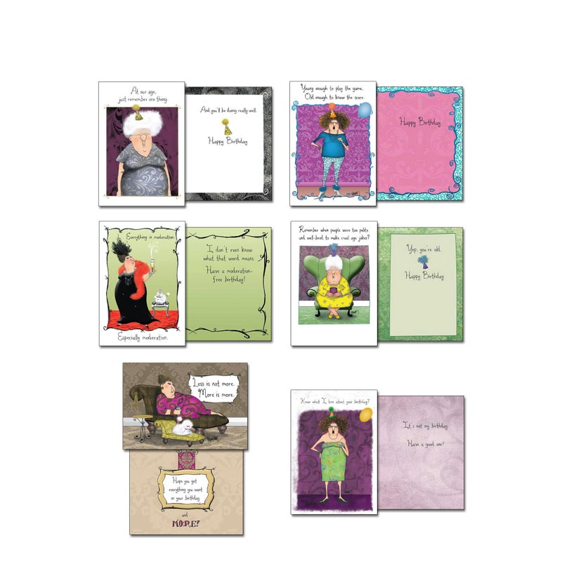 Leanin' Tree Laugh With Leslie - Made In USA - 20 Assorted Cards with Envelopes All Occasion, Bulk Birthday Cards for Women, Birthday Cards Funny Enough to Make You Laugh Out Loud - Image 4